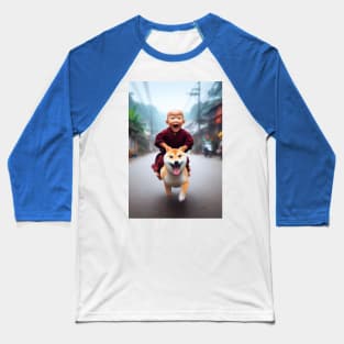 dog racing monk Baseball T-Shirt